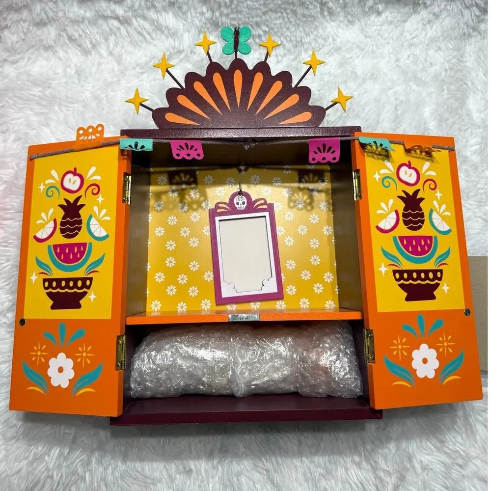 Dia de Muertos Wood Ofrenda Box with Mini Accessories Designed with Luis Pinto